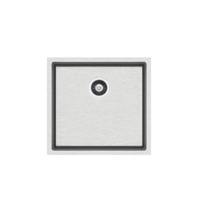 Stainless steel kitchen sink with modern design and deep basin, ideal for contemporary kitchens and efficient dishwashing. Perfect for home or professional use, durable and easy to clean.