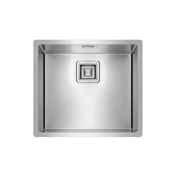 Stainless steel kitchen sink, modern and durable design for kitchen remodeling and home improvement.