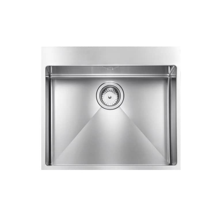Stainless steel kitchen sink with integrated drain and sleek modern design, perfect for contemporary kitchens. Durable, easy to clean, and resistant to stains and corrosion, ideal for culinary spaces.