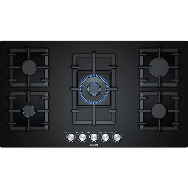 Siemens Built-In 90cm Gas Hob Black 5 Burner