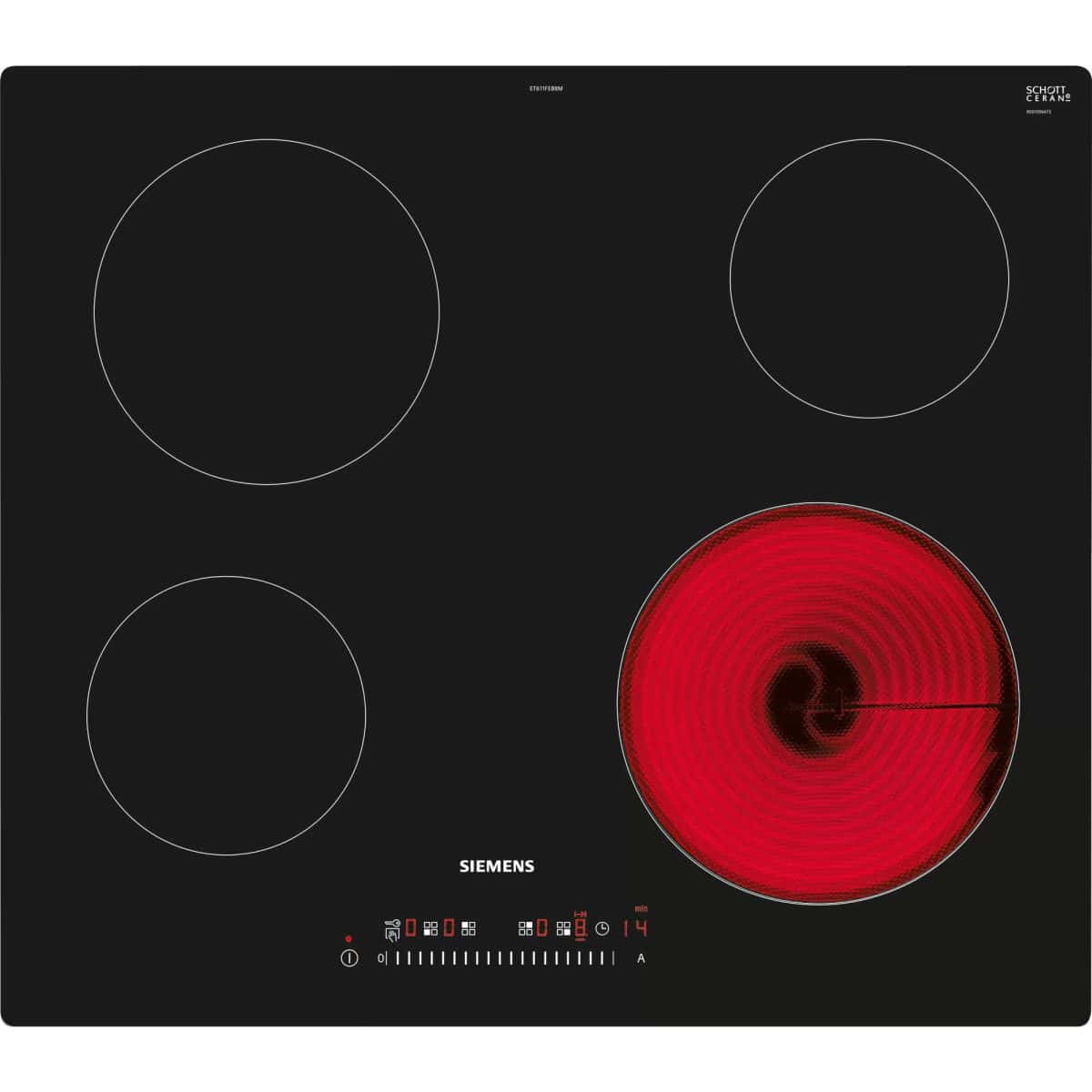 Siemens Built-In 60cm Ceramic Electric Hob Touch Slide Black - Image 1