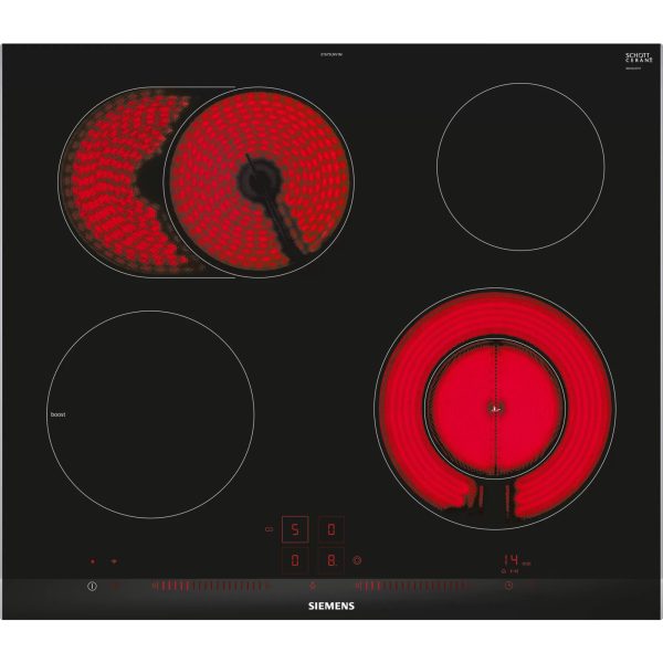 Siemens Built-In 60cm Ceramic Electric Hob with Remote Monitoring Black