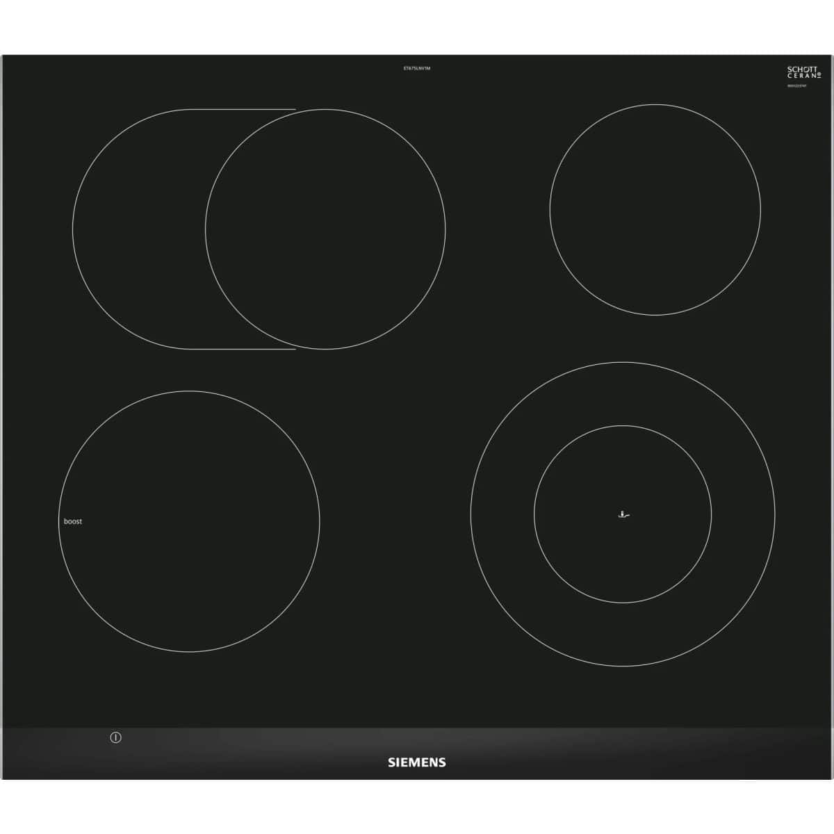 Siemens Built-In 60cm Ceramic Electric Hob with Remote Monitoring Black - Image 2