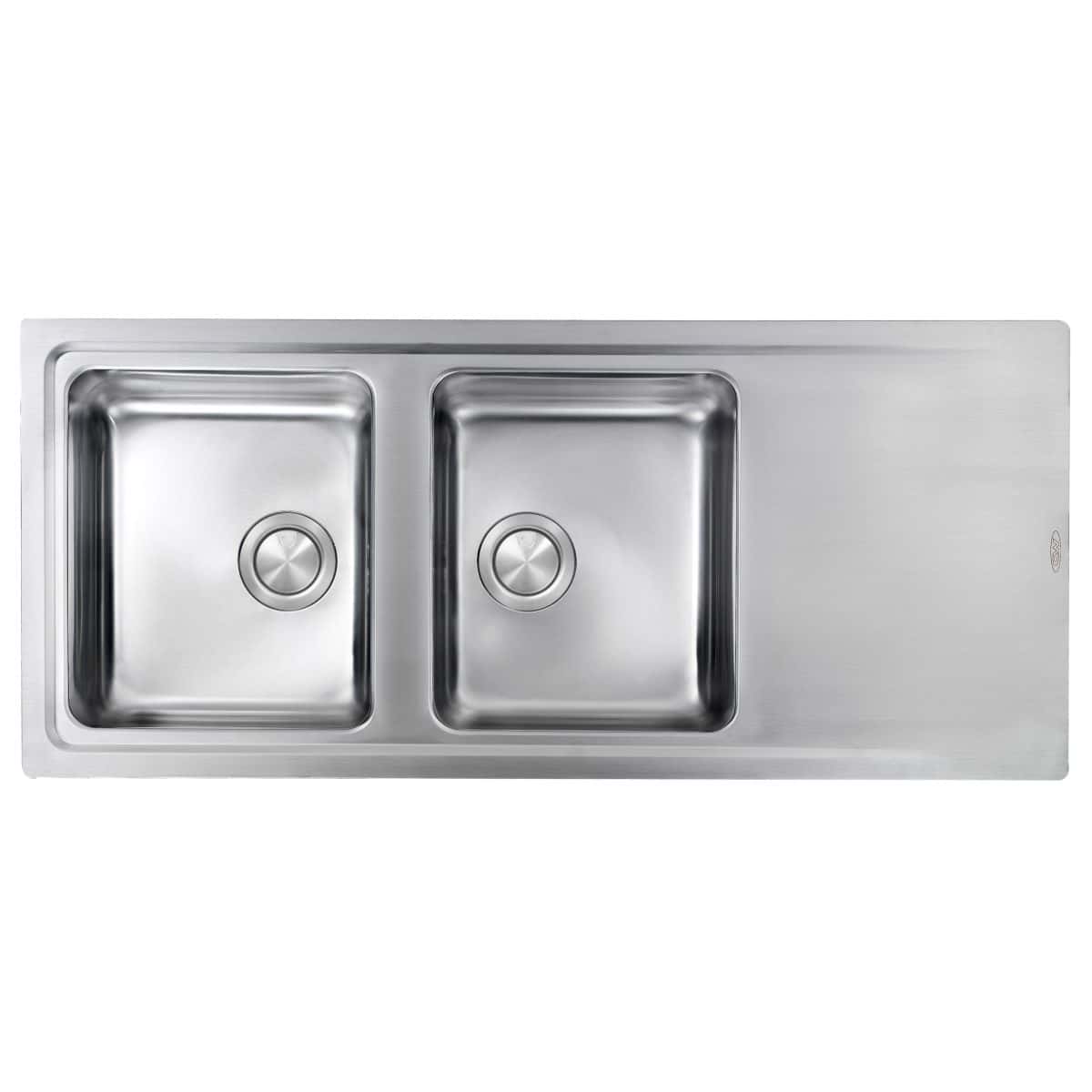 CM EVOLUZIONE 117 X 51 cm Double Bowl Stainless Steel Sink - Image 1