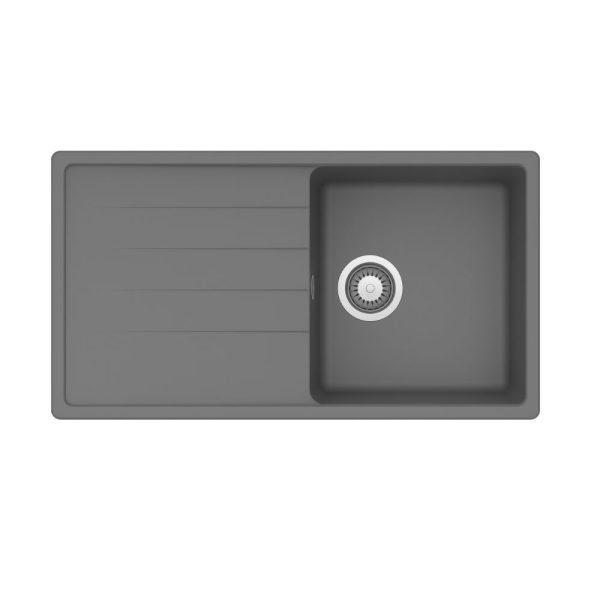 Elite ADL-8650GA Single Bowl Grey 86x50 cm Granite Sink