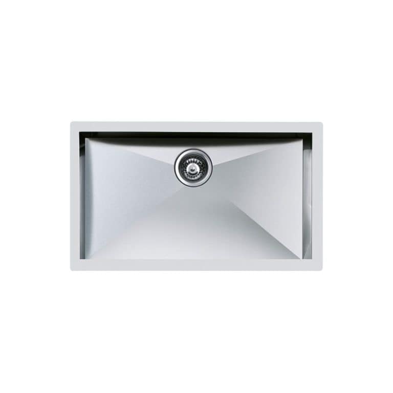 Stainless steel kitchen sink with modern design, single basin and durable construction, ideal for contemporary kitchen renovations and daily meal preparations.