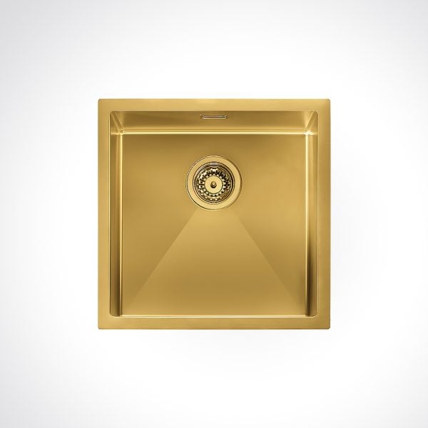 CM ELITE HM4544G Single Bowl Gold 45x44cm Stainless Steel Sink