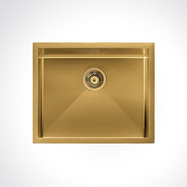 CM ELITE HM5744G Single Bowl Gold 57x44cm Stainless Steel Sink