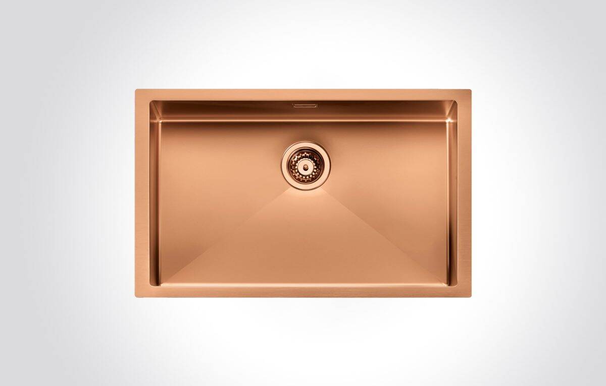 CM ELITE HM7744C Single Bowl Copper 770 X 440 cm Stainless Steel Sink - Image 1