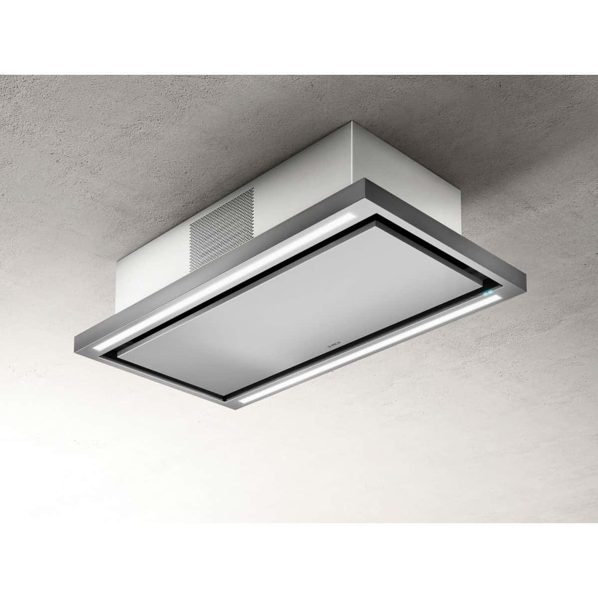 Elica Cloud Seven IX/F/90cm White Ceiling Mount Cooker Hood - Image 1