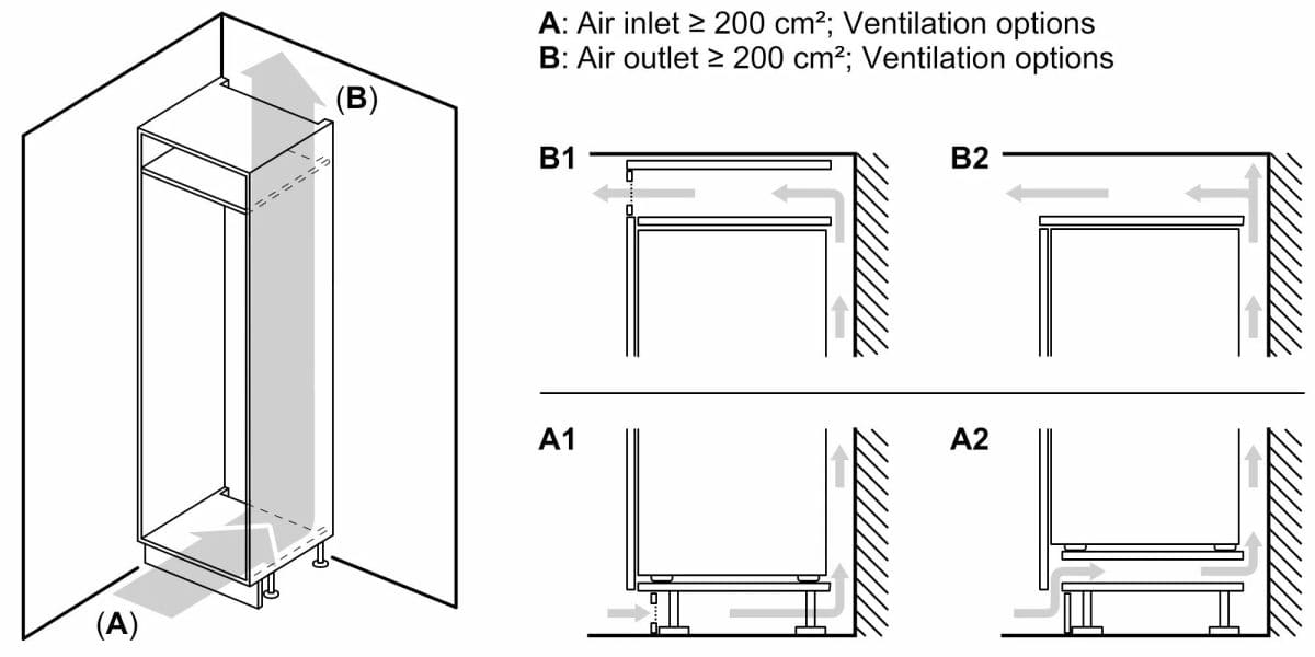 Siemens 319L Built-in Fridge, Flat Hinge - Image 8