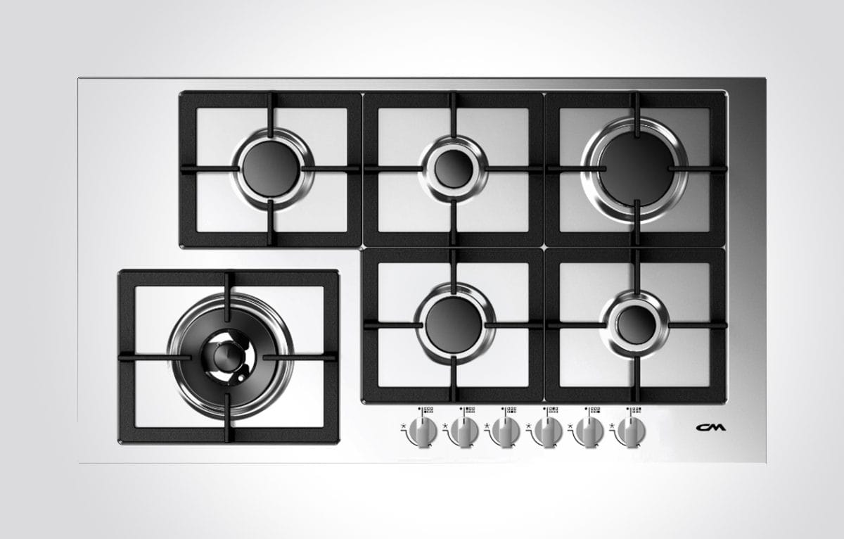 CM LARGO 90 6G Stainless Steel Hob 90cm - Image 1