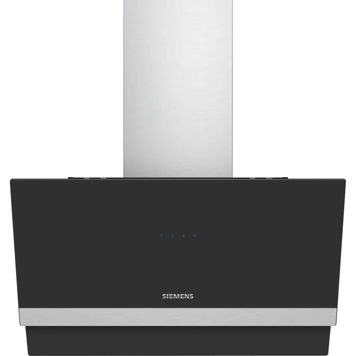 Siemens Wall-mounted Chimney Hood Clear Glass Black 60cm - Image 1
