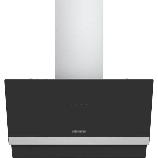 Siemens Wall-mounted Chimney Hood Clear Glass Black 60cm