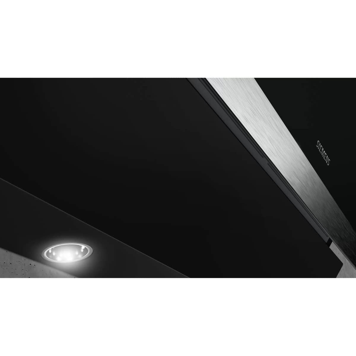 Siemens Wall-mounted Chimney Hood Clear Glass Black 90cm - Image 3