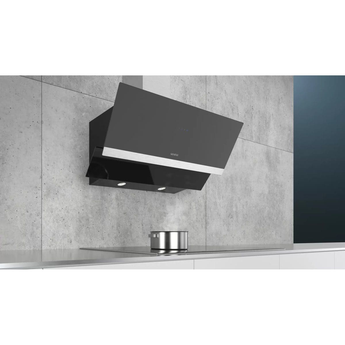Siemens Wall-mounted Chimney Hood Clear Glass Black 90cm - Image 2