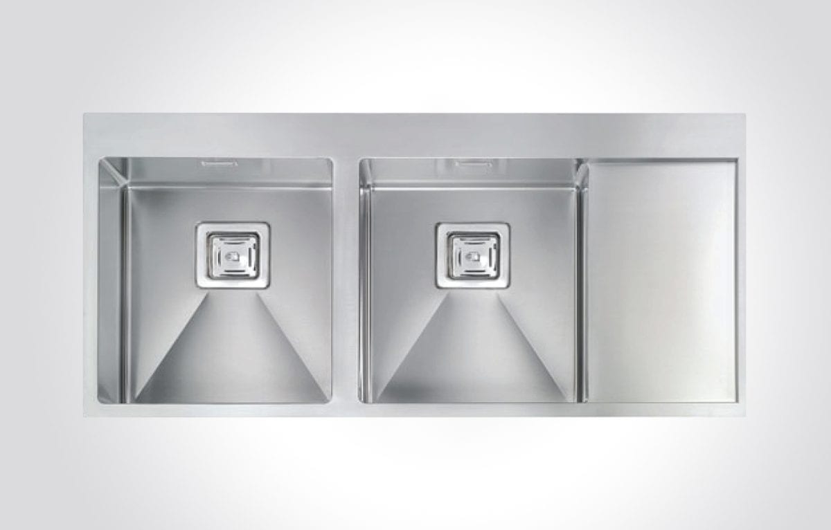 CM ELITE MK1250A Double Bowl Black Stainless Steel Sink 1200 X500 cm - Image 1