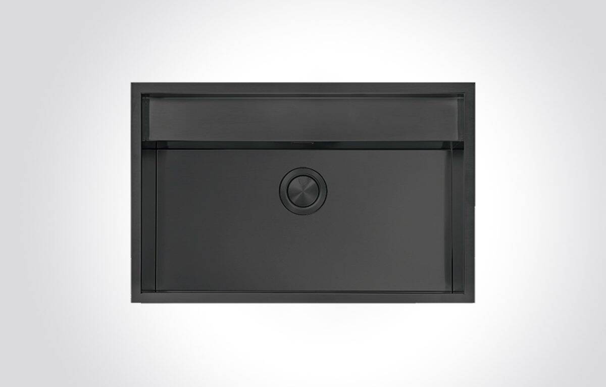 CM MK7549ANB Single Bowl Black 750 X 500 cm Stainless Steel Sink - Image 1