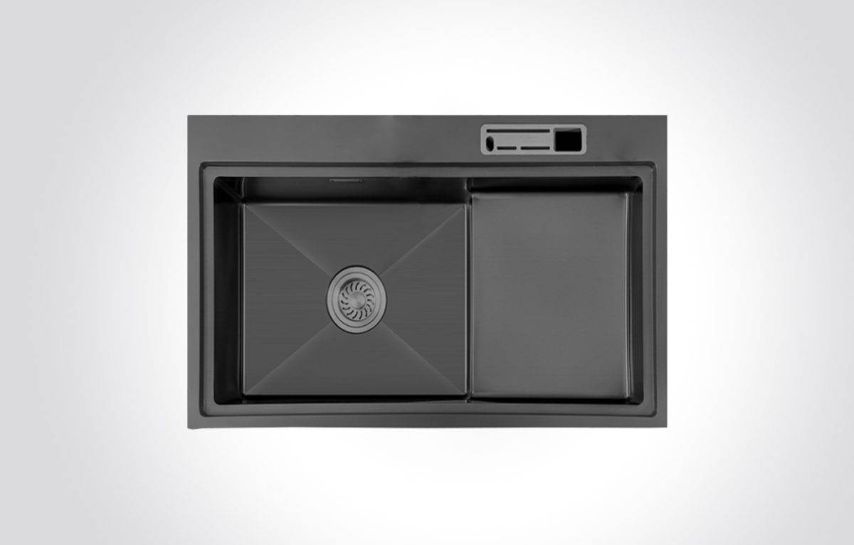 ELITE MK7549 Single Bowl Black 750 X 490 cm Stainless Steel Sink - Image 1