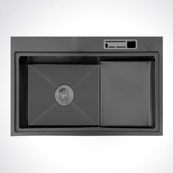 ELITE MK7549 Single Bowl Black 750 X 490 cm Stainless Steel Sink