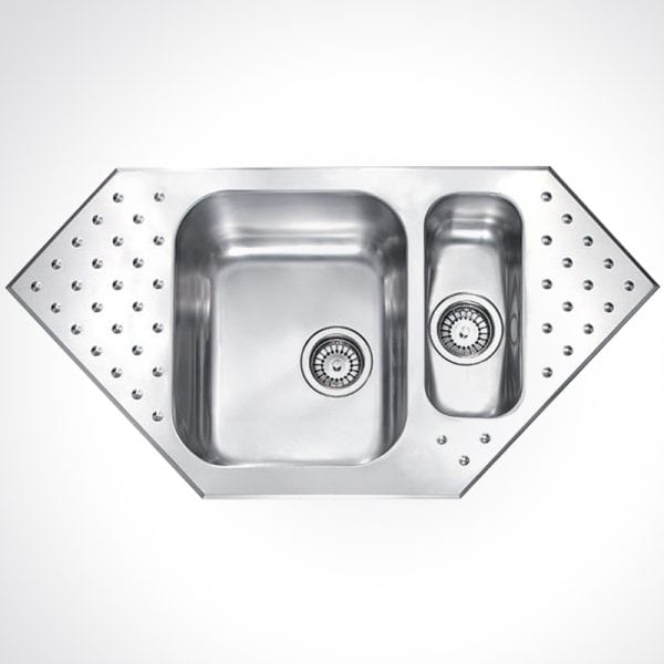 CM PUNTO PLUS One And One Half Bowl 98 X 50 cm Sink Satin Finish F3