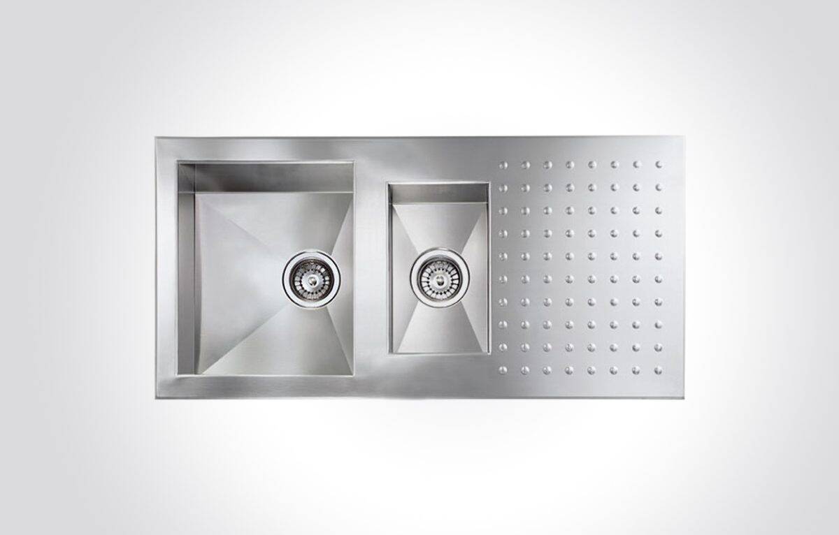 CM PUNTO QUADRO One And One Half Bowl Sink Satin Finish F3 100 X 50 cm - Image 1