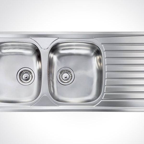 CM SIROS 010447 Double Bowl Stainless Steel Sink 116 X 50 cm