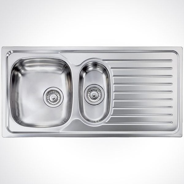 CM SIROS One And One Half Bowl Sink Satin Finish 100x50cm