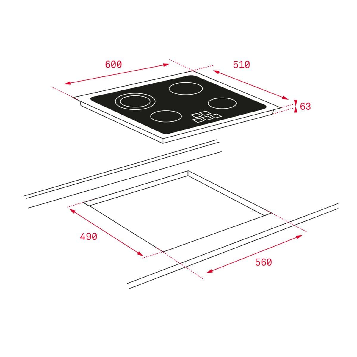 Teka TR 6415 Built-In Vitroceramic Hob 60cm - Image 2