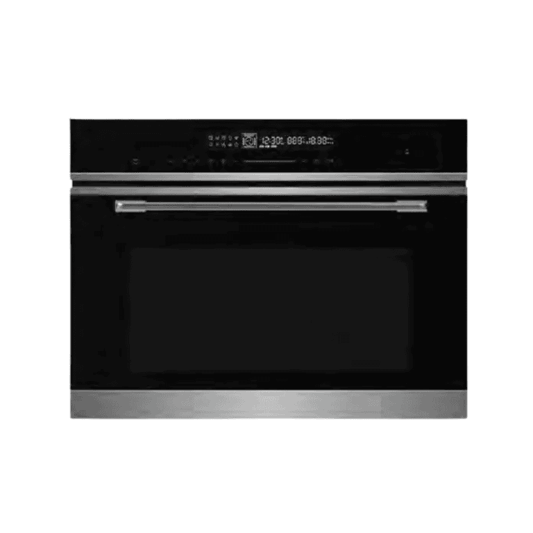High-end black and stainless steel kitchen oven with digital control panel, perfect for modern chef's kitchen and cooking enthusiasts. Ideal for baking, roasting, and grilling with smart features.