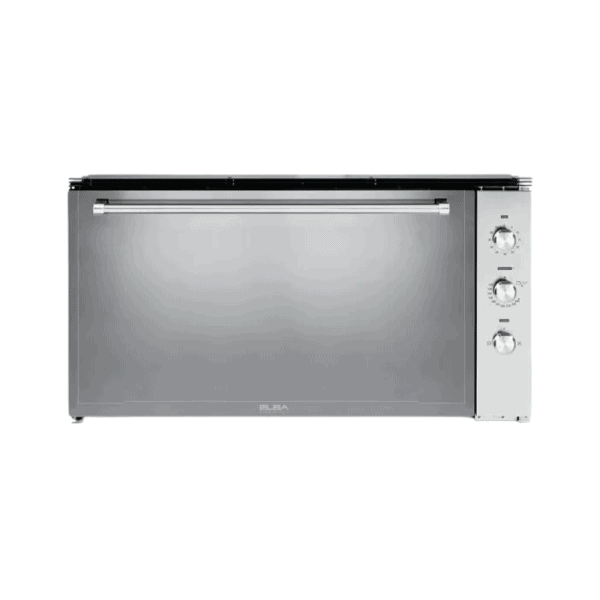 Stainless steel commercial pizza oven with temperature controls and adjustable settings, perfect for professional kitchens and bakers.