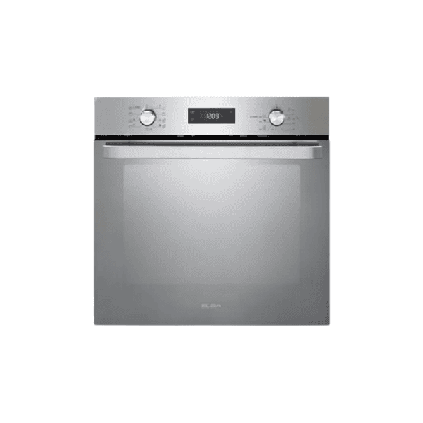 Stainless steel built-in oven with digital display and control knobs, ideal for modern kitchen renovation and cooking efficiency.