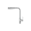 Sleek modern kitchen faucet with a high-arc spout and single-handle design, perfect for kitchen renovations and stainless steel appliance setups.