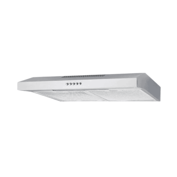 Energy-efficient kitchen range hood with modern stainless steel design, perfect for enhancing cooking space with effective smoke and odor removal.
