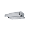 Stainless steel range hood with built-in LED lighting for modern kitchen ventilation and air purification. Ideal for wall-mounted kitchen range hood installations.