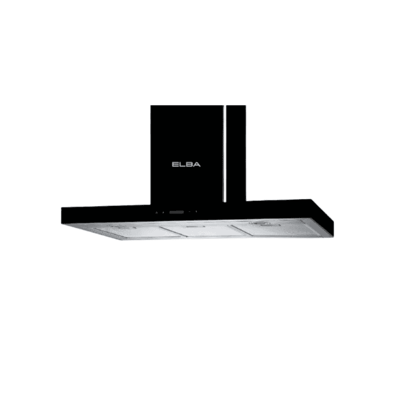 High-quality ELBA kitchen range hood with sleek black finish, powerful ventilation, and modern design, perfect for upgrading your kitchen's cooking environment and style.