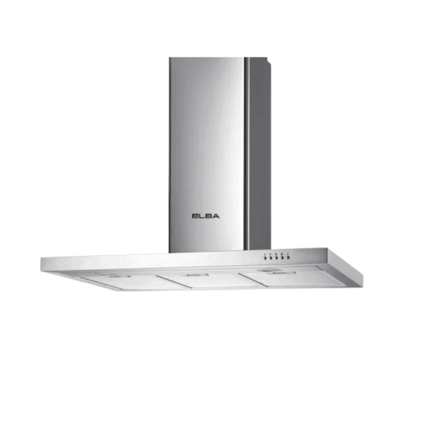 Stainless steel kitchen range hood with powerful ventilation, modern design, adjustable fan speeds, and easy-to-clean filters for optimal indoor air quality. Perfect for contemporary kitchens.