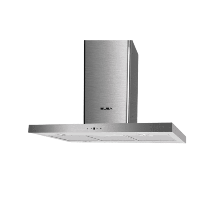Stainless steel kitchen range hood with modern sleek design, ideal for enhancing cooking area aesthetics and ventilation. Perfect for home and professional kitchens.