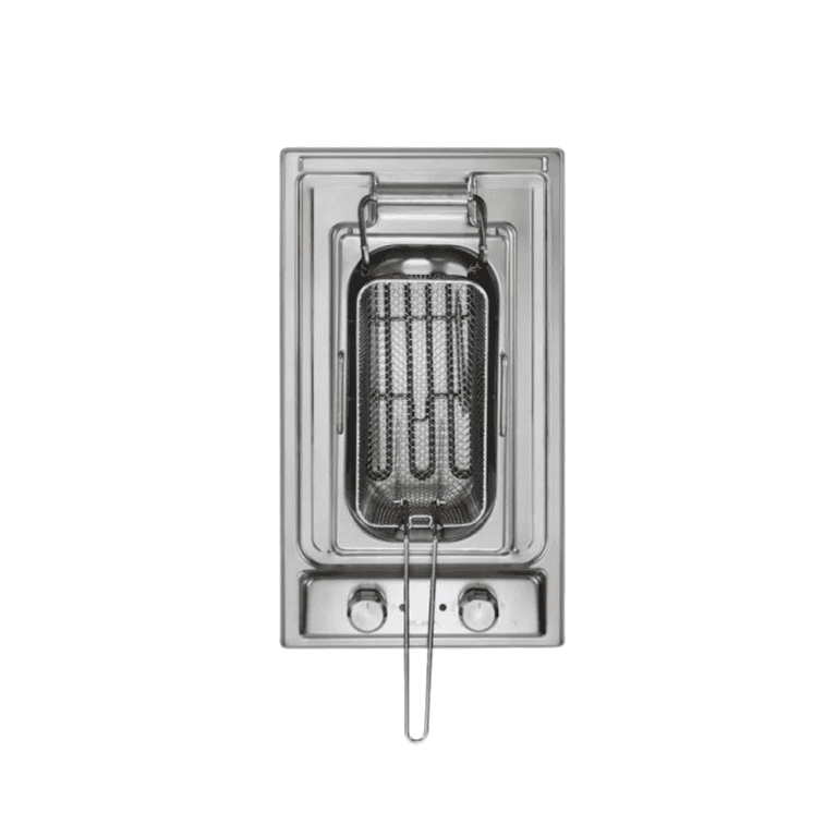 Stainless steel deep fryers, commercial restaurant-grade fryers with temperature control, perfect for professional kitchens and foodservice establishments.