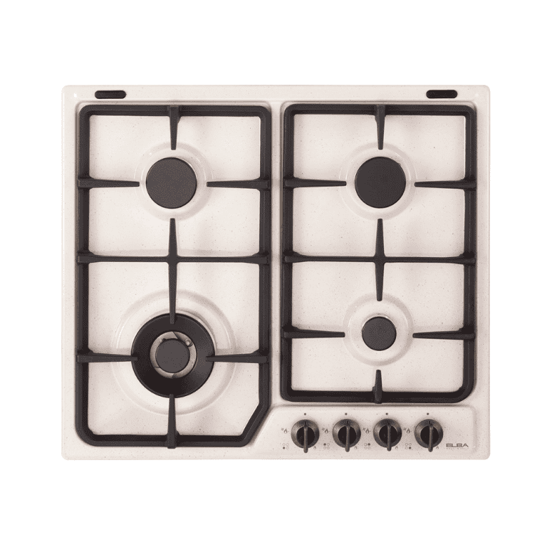 Premium Built-In Gas Cooktop with Stainless Steel Surface and Multiple Burner Sizes for Efficient Cooking.