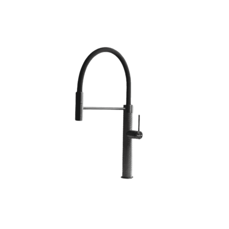 Sleek black kitchen faucet with modern design for stylish kitchen sink upgrades. Durable, high-quality metal finish, and ergonomic handle for easy water control. Perfect for contemporary kitchens.