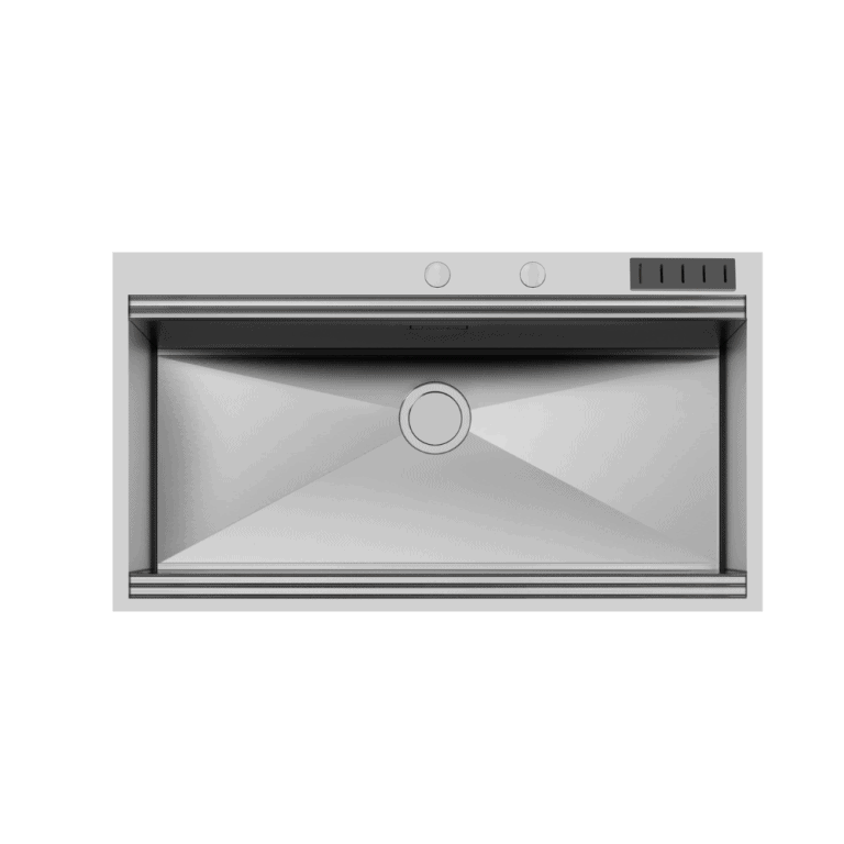Stainless steel kitchen sink with modern design, durable materials, and easy-to-clean surfaces, ideal for stylish kitchen renovations and high-volume cooking spaces.