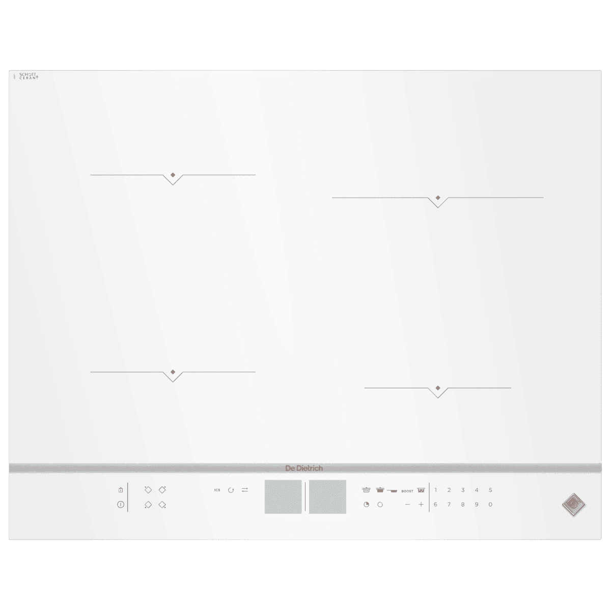 De Dietrich DPI7670W White Induction Hob 65cm - Image 1