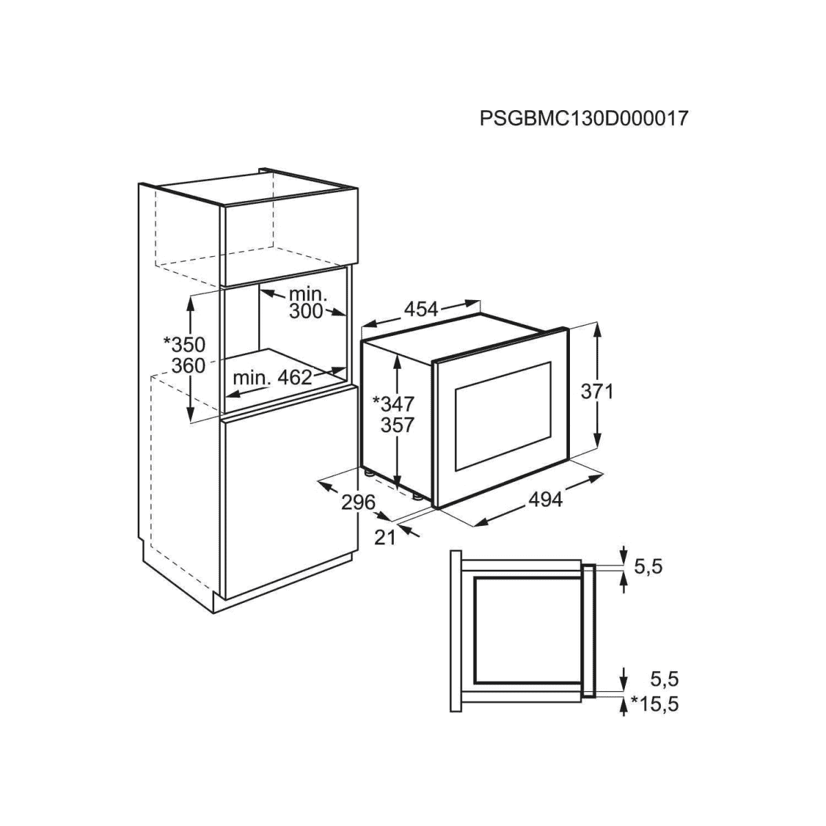 AEG MC1753E-M Built-in Electric Microwave 60cm - Image 2