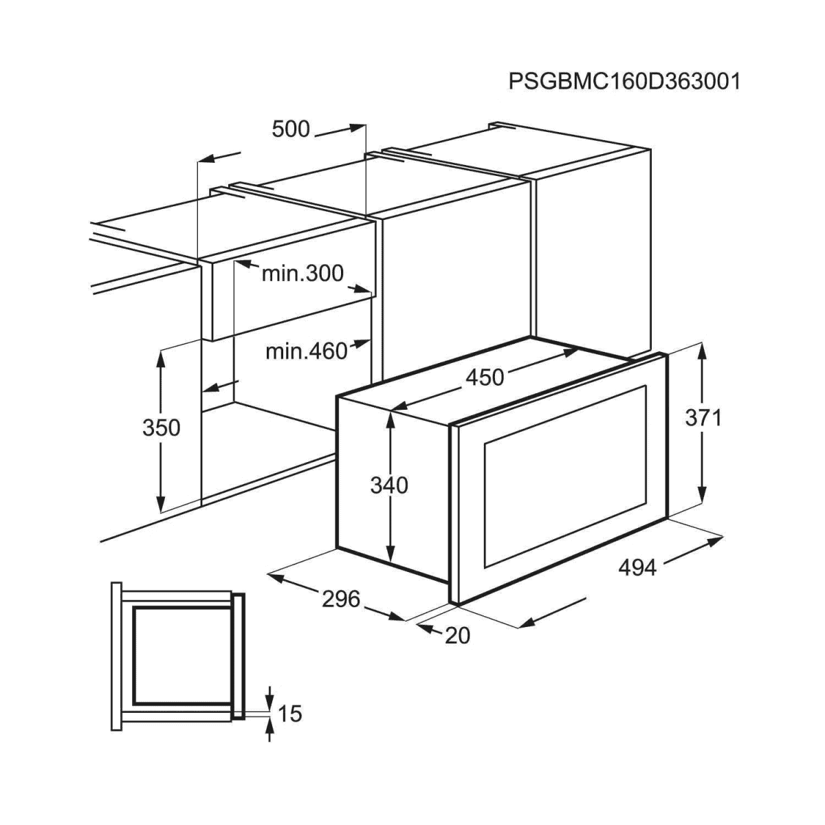 AEG MC1753E-M Built-in Electric Microwave 60cm - Image 3