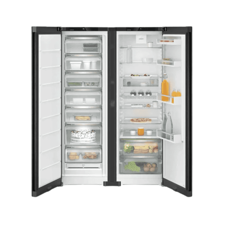 Efficient modern multi-door refrigerator with ample storage for fresh produce, frozen foods, and beverages, featuring sleek design, adjustable shelves, and energy-saving features for your kitchen needs.