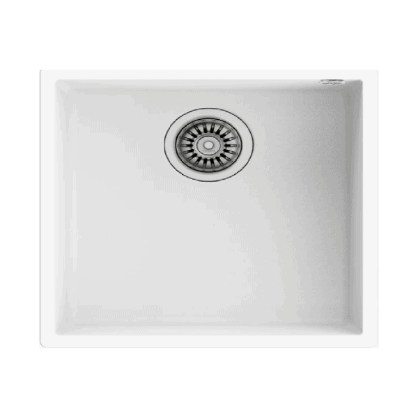 CM Nevada 54x44cm White Bianco – Single Bowl Granite Sink