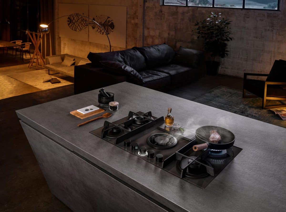 Elica Nikolatesla Flame Black Built-in Gas Hob 88cm - Image 2