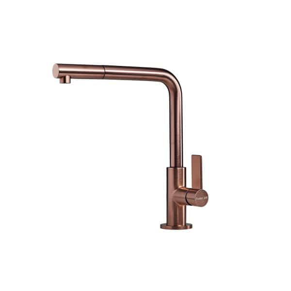 Foster 8498 128 Vela Plus Copper Satin Single Lever Mixer With Rotating Barrel
