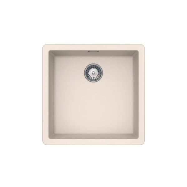 Stainless steel undermount kitchen sink with modern square design and durable construction for kitchen remodeling.